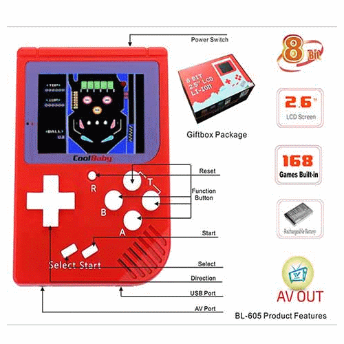 BL-605 8Bit 2.5" Portable Game
